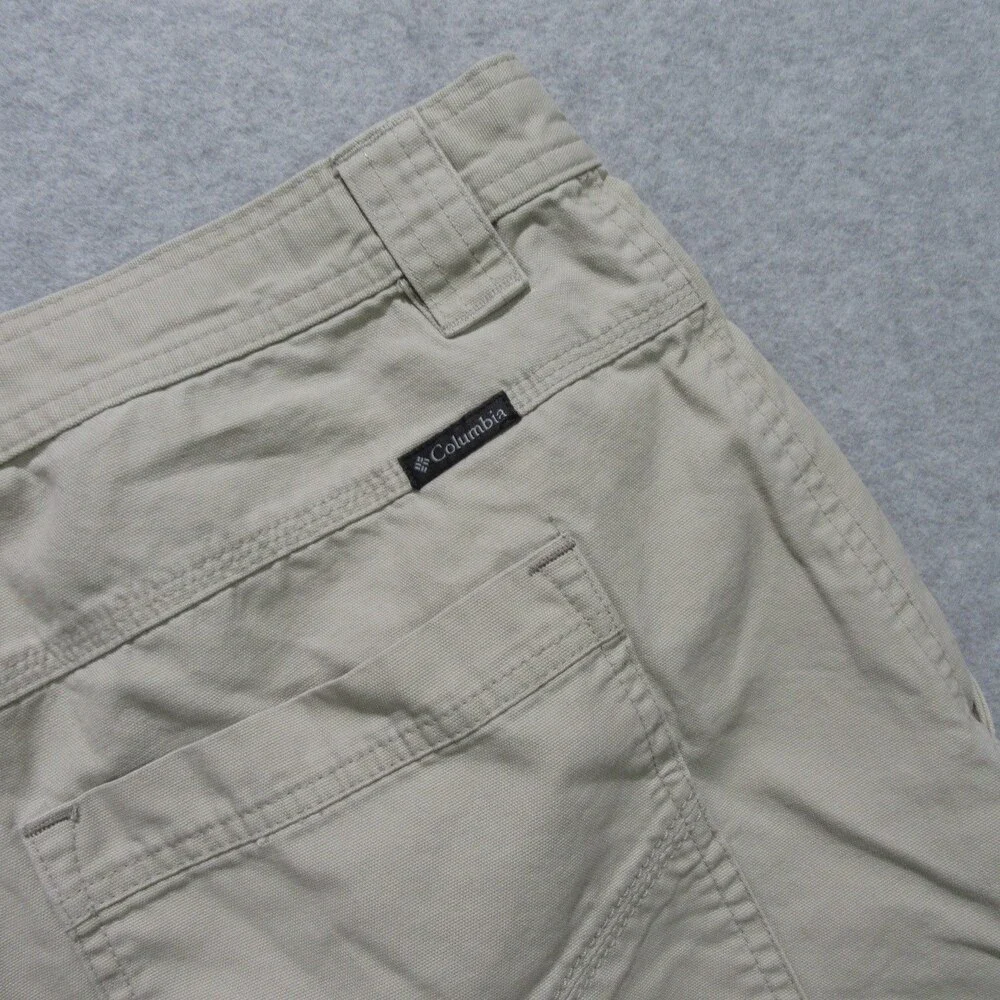Columbia Mens Cargo Shorts 40 x‎ 9 Khaki Stretch Cotton Pocket Pockets Usa